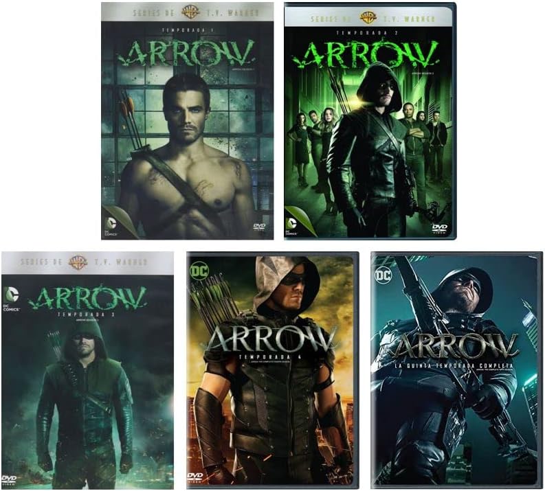 Arrow: Seasons 1-5 DVD Collection (The Complete First, Second, Third, Fourth & Fifth Seasons / Season 1, 2, 3, 4, 5) [Spanish Artwork]