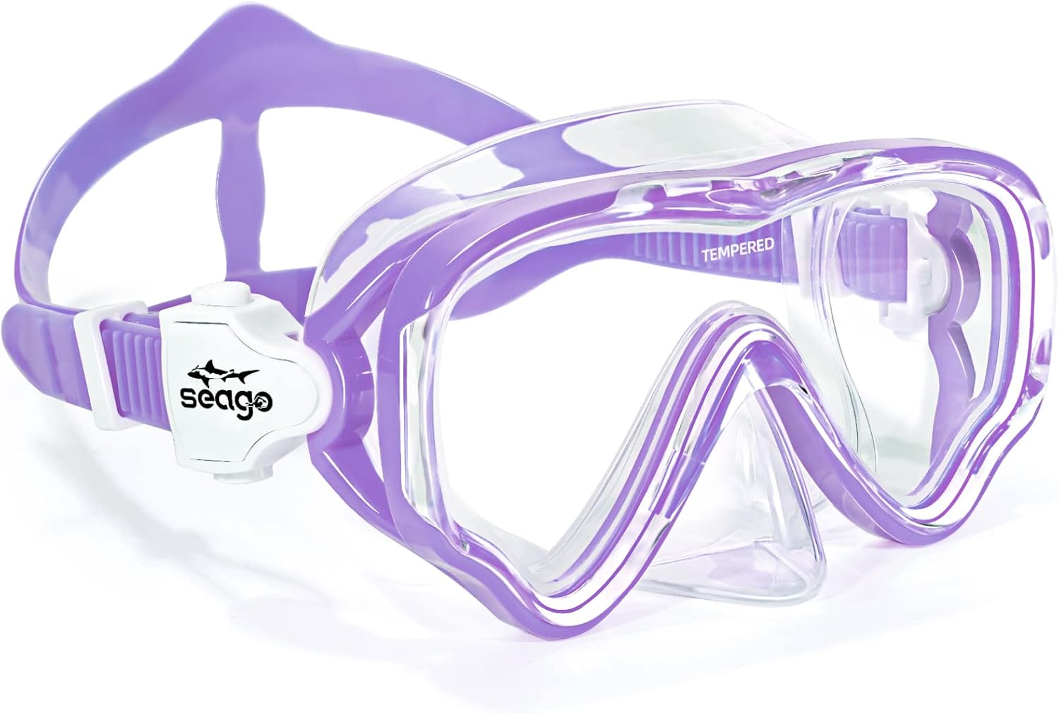 Seago Kids Swim Goggles Snorkel Diving Mask for Youth(5-15), Anti-Fog 180° Clear View