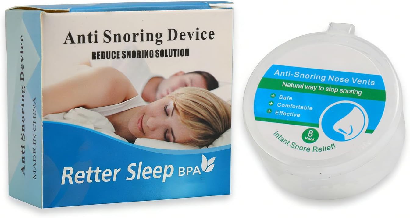 CINWAUVO Anti Snoring Nose Vent 8 Nasal Cones Nasal Dilator to Stop Snoring - Effective Snore Stopper Anti Snoring Devices Easy to Use Snoring Solution