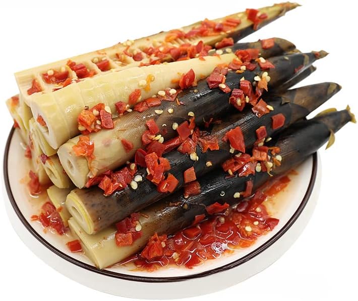 Spicy Chinese Snacks, Fresh Bamboo Shoots, 230g/bag, Hand Peeled Bamboo Shoots, Spicy and Crispy Bamboo Shoots, Snack Gift Pack, Spicy Snacks, Spicy Strips (Spicy,1 pack)