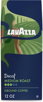 Lavazza Decaf Ground Coffee, Medium Roast, 100% Arabica, 12 oz Bag (Pack of 1)