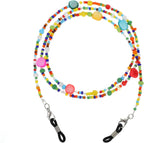 Eyeglass Chain, Colorful Bead Women’s Eyeglass Chain, Mask Lanyard, Beaded Eye Glasses Strap Holders Around Neck For Women, Reading glass Necklace Lanyard (Rainbow Beads)