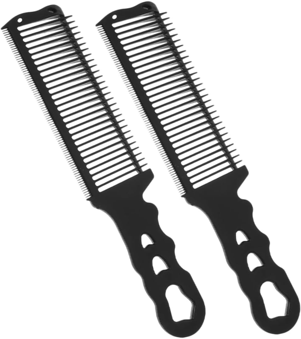 2pcs Hair Cutting Combs Barber Styling Comb Set for Men with Fine and Wide Teeth Professional Salon Hair Tools
