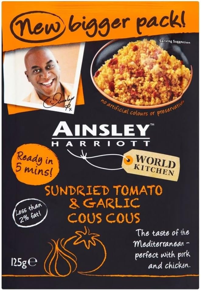 Ainsley Harriott Sundried Tomato & Garlic Cous Cous (125g) - Pack of 2