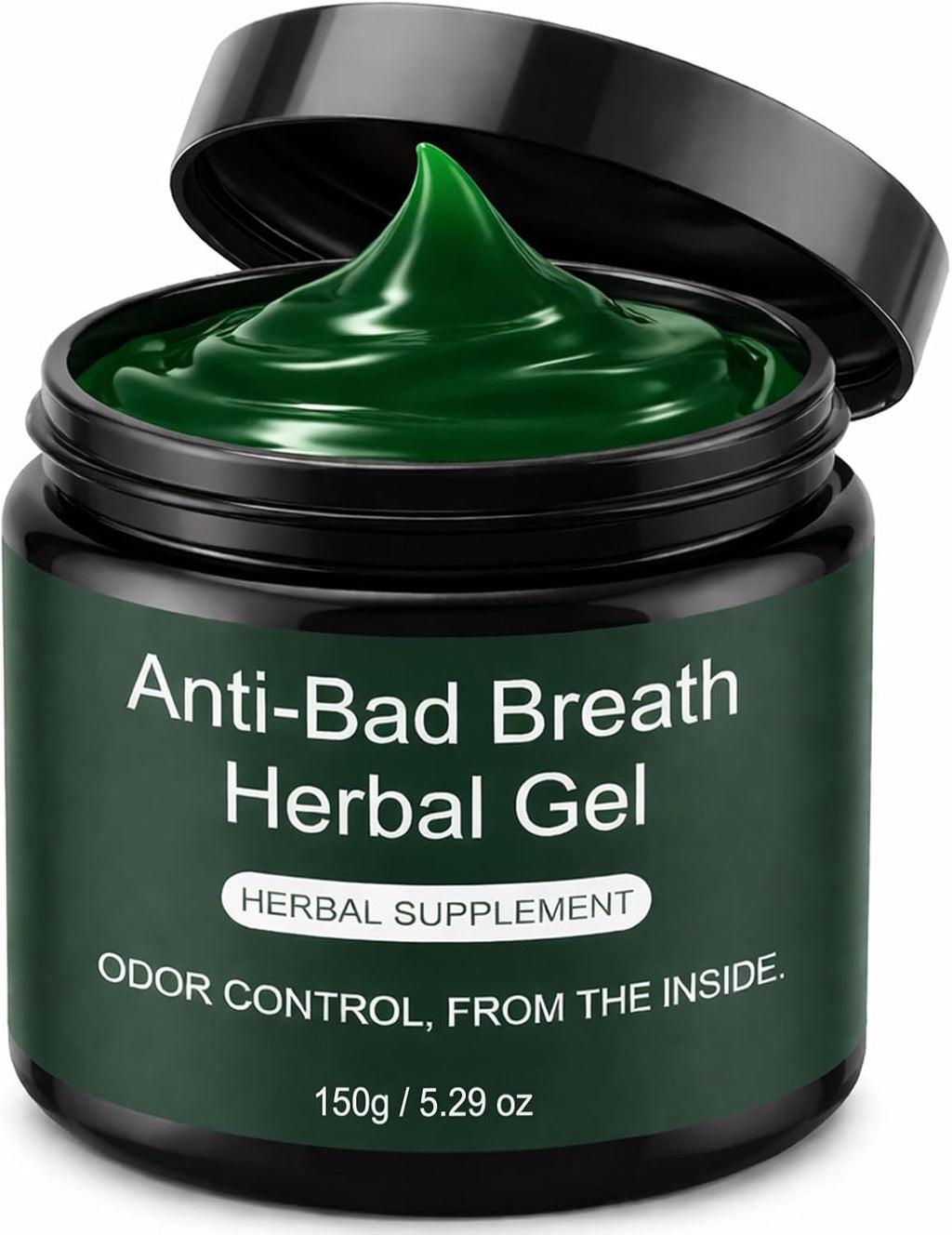 Anti-Bad Breath Herbal Gel Supplement, Internal Freshening Formula with Parsley, Green Tea, Lemon Balm, Clove Bud Oil, Peppermint Oil & Chlorophyllin, Natural Mint Flavor (1PCS)
