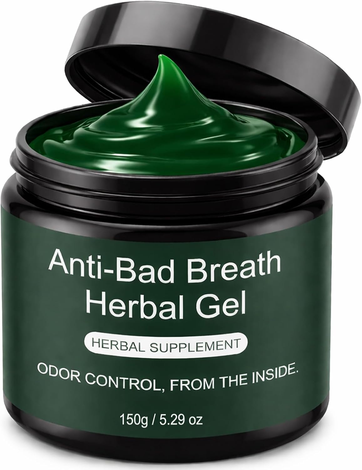 Anti-Bad Breath Herbal Gel Supplement, Internal Freshening Formula with Parsley, Green Tea, Lemon Balm, Clove Bud Oil, Peppermint Oil & Chlorophyllin, Natural Mint Flavor (1PCS)