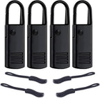 Metal Zipper Pull Replacement for Luggage: YZSFIRM 8Pcs Black Zipper Tab
