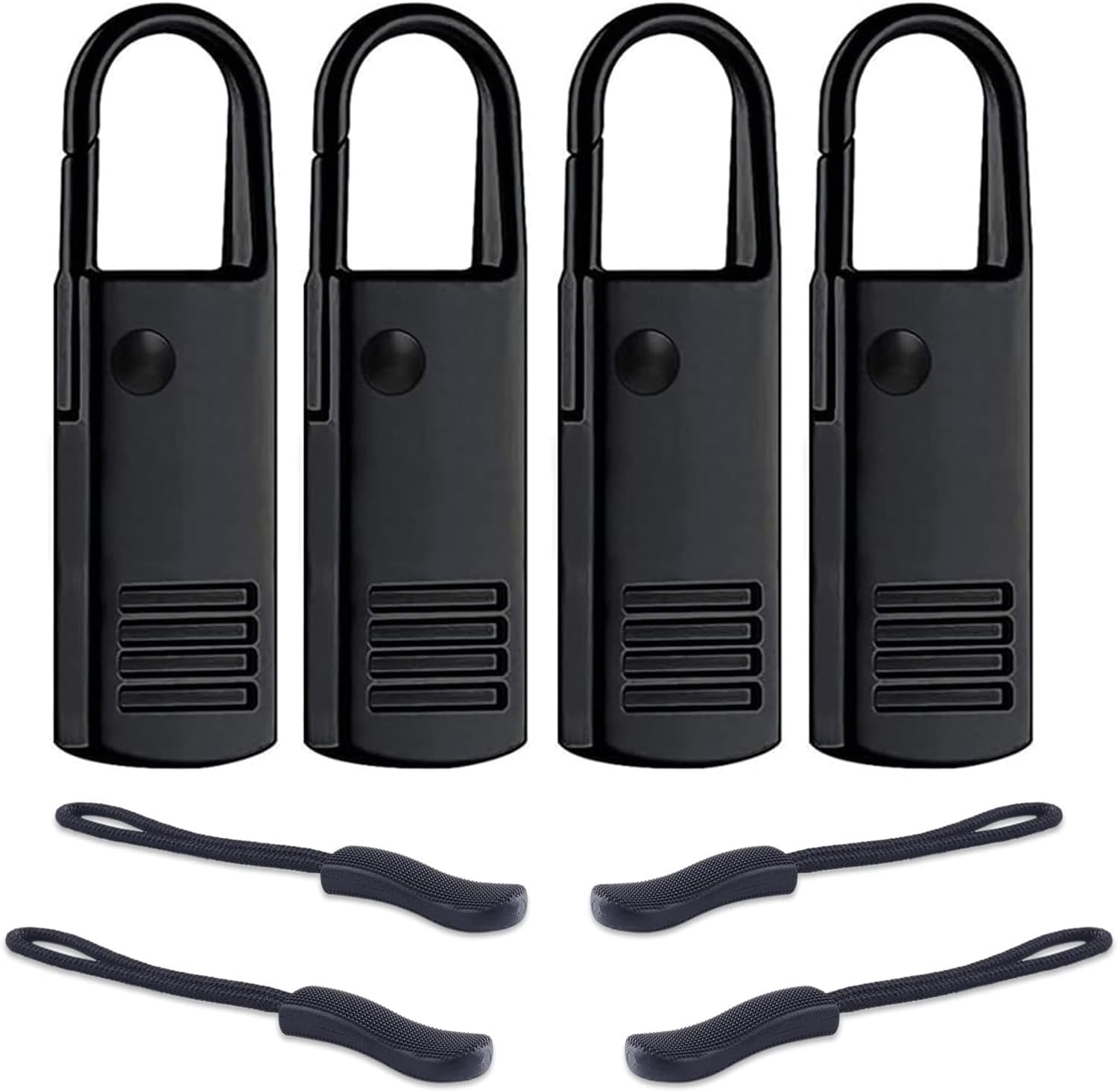 Metal Zipper Pull Replacement for Luggage: YZSFIRM 8Pcs Black Zipper Tab