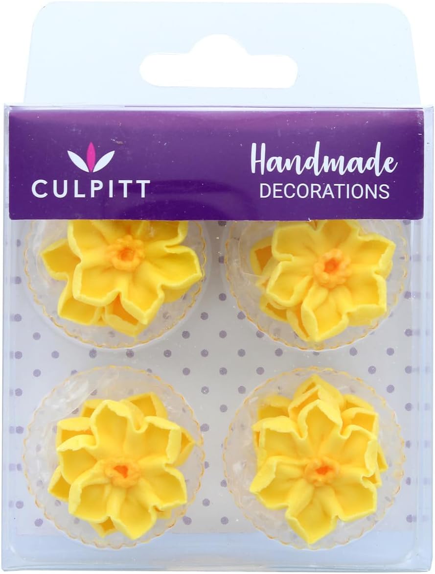 Daffodil Cake Toppers - 12 Pack