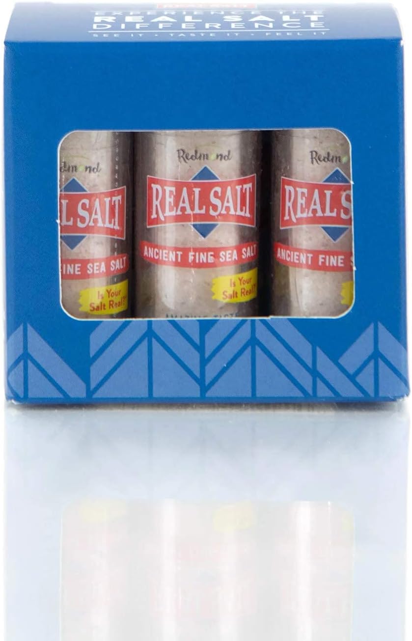 Redmond Real Sea Salt - Natural Unrefined Gluten Free Fine, 0.21 Ounce Pocket Shaker (6 Pack)