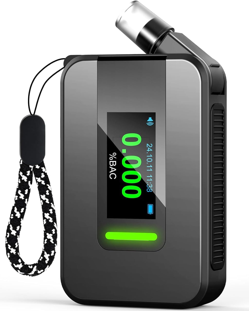 Breathalyzer for Alcohol, Portable BAC Tester, High Accuracy Alcohol Tester with Voice Alert, USB-C Rechargeable, 10 Mouthpieces, Pocket Size for Safe Driving