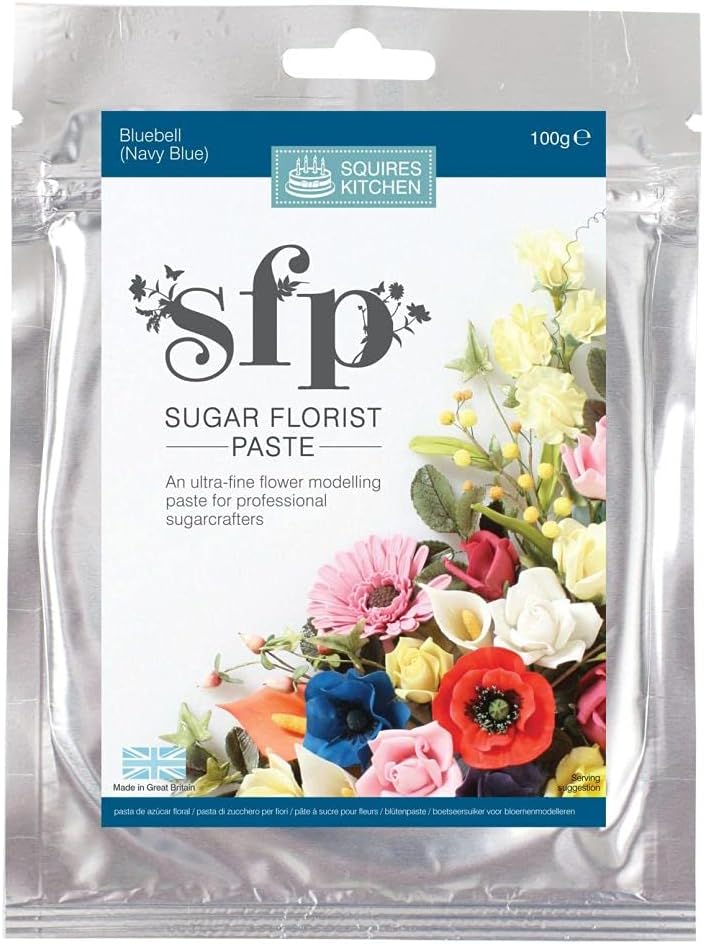 Squires Kitchen Sugar Florist Paste SFP Bluebell / Navy Blue 100g