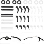 20 Pairs Eyeglasses Ear Hooks Retainers, Silicone Eyeglasses Anti-Slip Holder Stoppers Temple Tips Sleeve Retainer Eyewear Retainers Spectacle Stay For Eyeglasses, Sunglasses, Reading Glasses