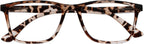 OPULIZE NYX Reading Glasses with Blue Light Blocking for Women Men, Rectangular Frame with UV & Eyestrain Protection, Anti-Glare Computer Gaming Glasses, Brown Tortoiseshell +2.5 (Pack of 1)