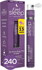 Can-i Sleep Spray for Adults – Fast-Acting Melatonin Spray with GABA & 5-HTP – Sleep Supplement to Fall Asleep Faster & Stay Asleep Longer – No Grogginess, Lack of Sleep Aid – 30 Servings 240 Sprays
