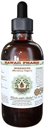 Hawaii Pharm Horehound Alcohol-Free Liquid Extract, Horehound (Marrubium vulgare) Dried Herb Glycerite 2 oz