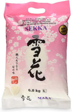 SEKKA Extra Fancy Medium Grain white Rice - Japanese Premium quality uncooked Rice | Milled Rice, Sweet and Chewy | Low Fat, Perfect for Authentic Asian Cuisine, 15 lb -(Pack of 1)