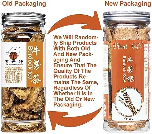 Plant Gift 100% Roasted Burdock Root Tea, Medicinal Herb, Dried Bulk Herbs, Gold burdock Tea, Chinese flavor tea 100G/3.52oz