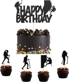 17-Piece Rock Climbing Cake Topper - Rock Climbing Theme Cake Decoration for Birthday Parties
