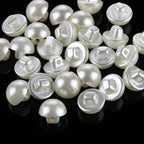 150Pcs 10mm Round Sewing Pearl Buttons Mushroom Buttons for Clothing Dress Accessories Garment Decorative DIY Crafts Tools(0.39inch,Beige)