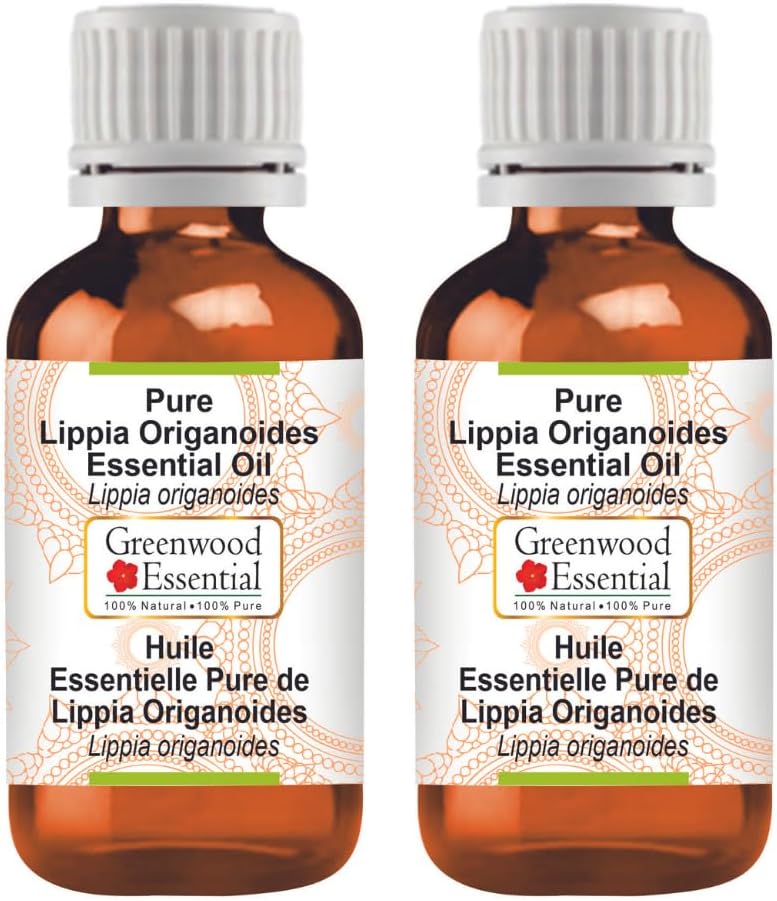 Greenwood Essential Pure Lippia Origanoides Essential Oil (Lippia origanoides) Steam Distilled (Pack of Two) 100ml X 2 (6.76 oz)