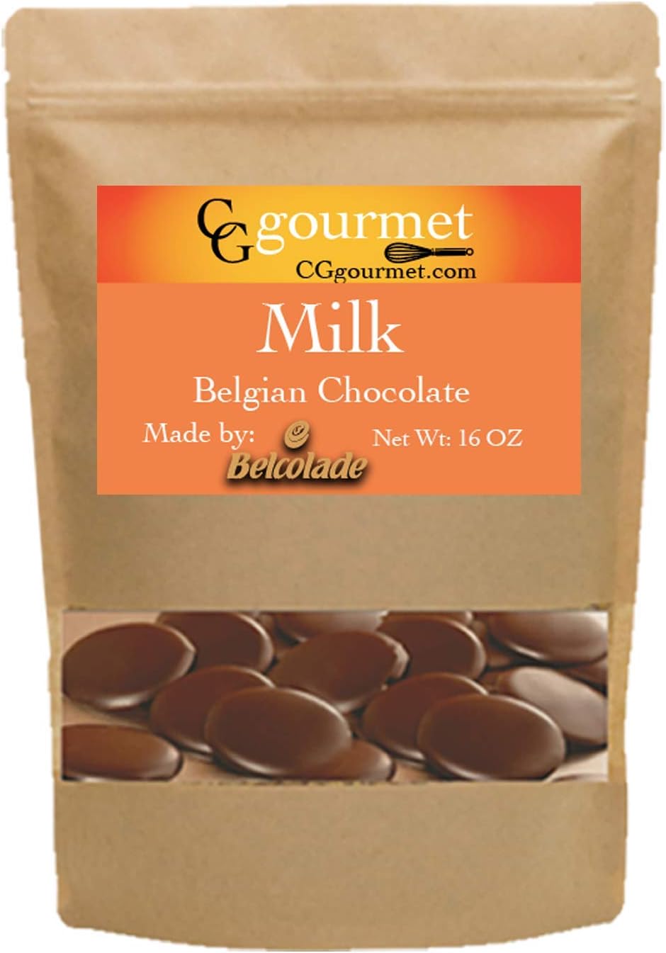 Belcolade Belgian Baking Milk Chocolate Discs - Lait Selection 33% - 16 OZ - 1LB
