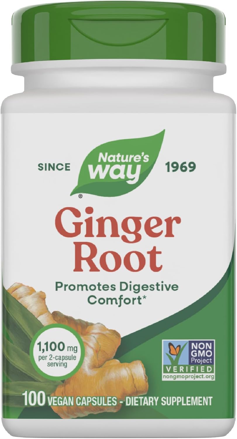 Nature's Way Premium Herbal Ginger Root 1100 mg per serving 180 VCaps