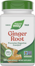 Nature's Way Premium Herbal Ginger Root 1100 mg per serving 180 VCaps