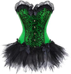 Corsets for Women Dress top Skirt Set Bustier Plus Size Lingerie renissance Costume Halloween