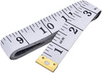 GDMINLO Soft Tape Measure Double Scale Body Sewing Flexible Tailor Craft Vinyl Ruler for Weight Loss Medical Body Measurement, Has Centimetre Scale on Reverse Side 60-inch（White）