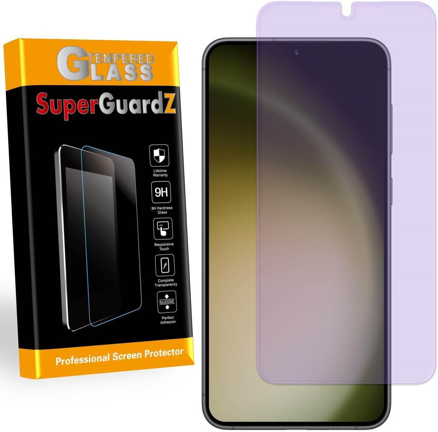 [2-Pack] for Samsung Galaxy S26 Screen Protector Anti Blue Light Tempered Glass, Eye Protection, SuperGuardZ, 9H, 0.3mm, Anti-Scratch, Anti-Bubble