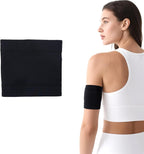 Diabetic Sensor Armband, Diabetes Sensor Cover Arm Band for Omnipod Dexcom Freestyle Libre Insulin Pod Monitoring Systems, Protects Pod During Sports (Black 1 Piece, L)