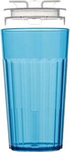 Reflo Smart Cup Bundle (Blue 1-Pack) Montessori Weaning Training for Toddlers, Slow-Spill Open-Cup Design, 360 Rim Flow-Control, Made in USA, BPA-Free, E-Guide via QR Code