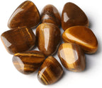 Tiger Eyes Tumbled Polished Natural Healing Crystals Stones Bulk Stones Crystal for Energy Reiki Tumbling Cabbing Balancing Decoration Gemstones Crystal Healing Meditation Therapy Gift 100g