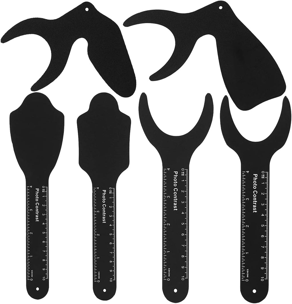 6 Pcs Dental Photography Contraster, 6 Size Black Background Board Intraoral Photographic, Palatal Photo Contrast Kit