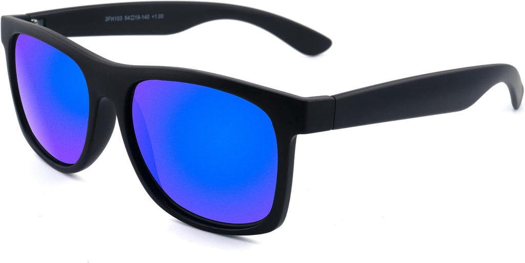 Full Reader Sunglasses Women Men, Womens Mens Reading Sun Glasses Mirroed Pink Blue Lenses Outdoor Not Bifocal Mirrored Blue, 2.5