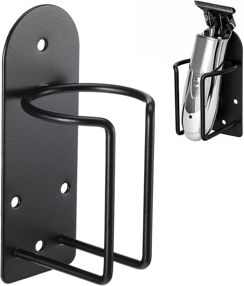 Didiseaon Stainless Steel Barber Hair Clipper Holder Wall Mounted Tool Organizer for Salon Accessories Lightweight Sturdy Electric Shaver Stand for Home Barber Shop Use Aesthetic Hair Tool Rack