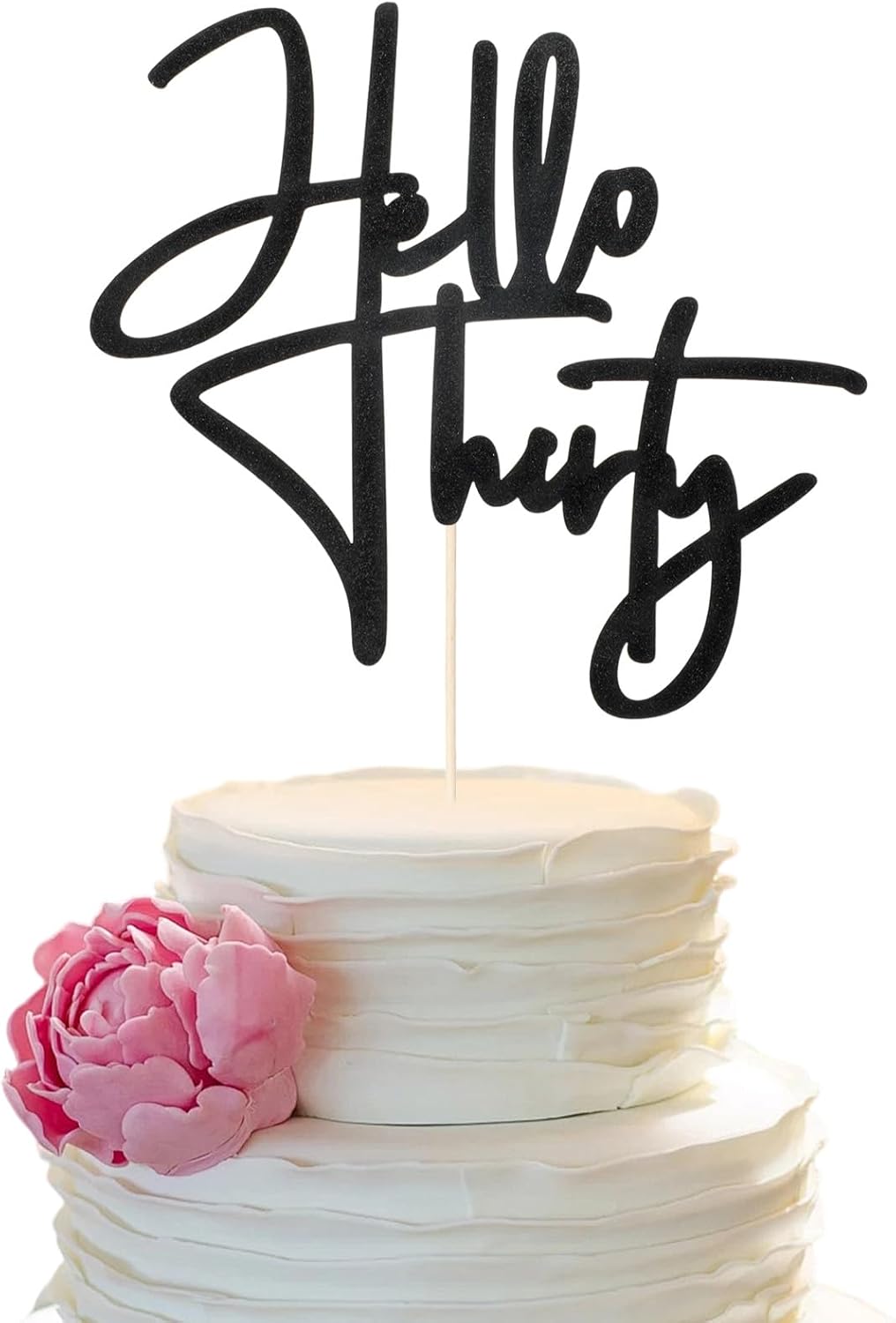 Hello Thirty Cake Topper Black Glitter 30th Birthday Cake Decorations Happy 30th Birthday Anniversary Party Decorations Supplies For Her And Him Women Happy Birthday Party Supplies