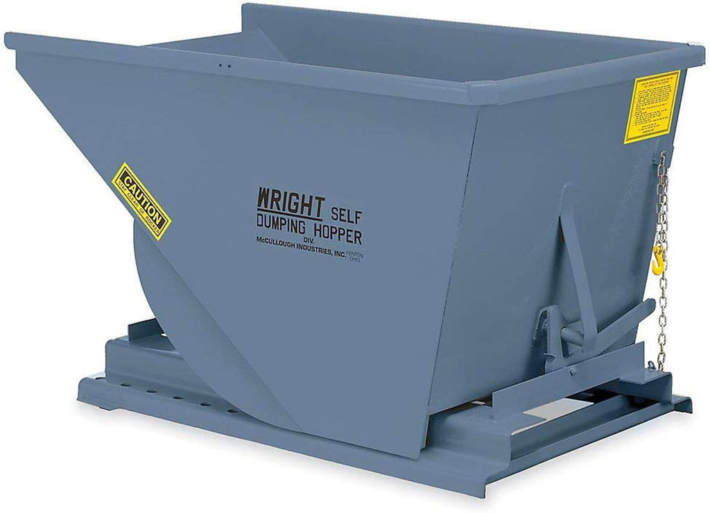 Mccullough Wright Medium-Duty Hoppers - -1/8" (11-Gauge) Sides With -3/16" (7-Gauge) Base - 1-Cu. Yd. Capacity - Gray - Gray