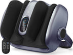 MIKO Shiatsu Foot Massager for Circulation & Pain Relief - Deep Tissue Kneading, Heat Therapy for Plantar Fasciitis, Neuropathy, Diabetics - Fits Up to Size 15 - Charcoal