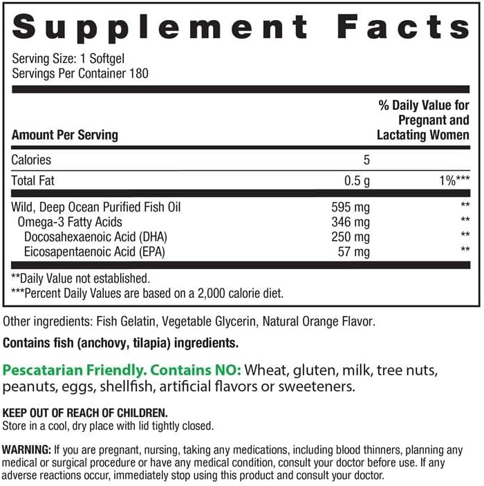 Rainbow Light Prenatal DHA Vitamins for Women | 180 Softgels | Ultra Omega 3 Fish Oil (EPA & DHA) | Supports Brain & Eye Health for Mom and Baby | for Pregnancy & Nursing