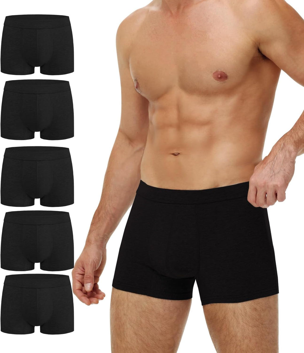 Battewa Cotton Incontinence Underwear for Men Light Protective Boxer Brief Leak Proof Underwear for Bladder Leakage 50ml