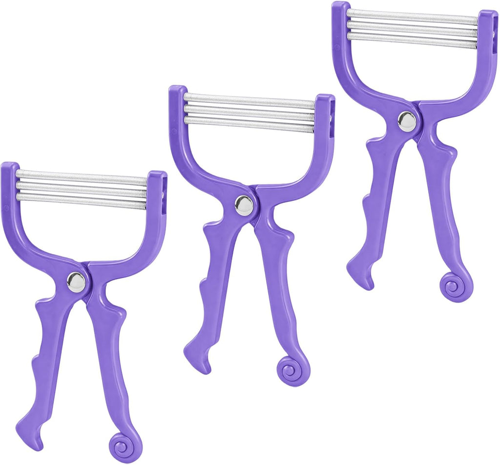 3Pcs Facial Hair Remover Spring, Manual Eyebrow Epilator Face Hair Threading Tool for Women- Portable Coil Removerl for Lip Chin Sideburns