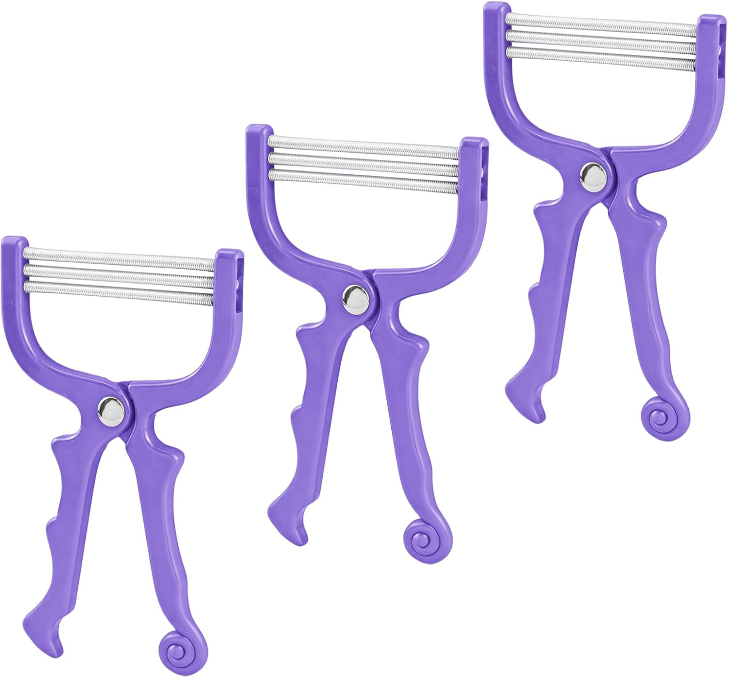 3Pcs Facial Hair Remover Spring, Manual Eyebrow Epilator Face Hair Threading Tool for Women- Portable Coil Removerl for Lip Chin Sideburns