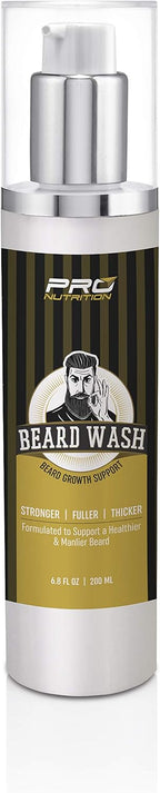 Beard Growth Shampoo & Wash- Stimulates & Repairs New Follicle Growth. Grow Stronger, Thicker, Fuller, Longer, Healthier Beard & Mustache Hair.