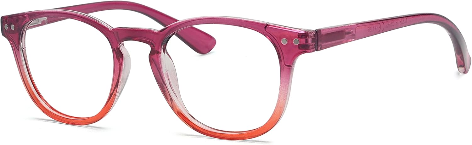 Eyekepper Fashion Readers Womens Reading Glasses (Purple-Red Frame, 4.00)
