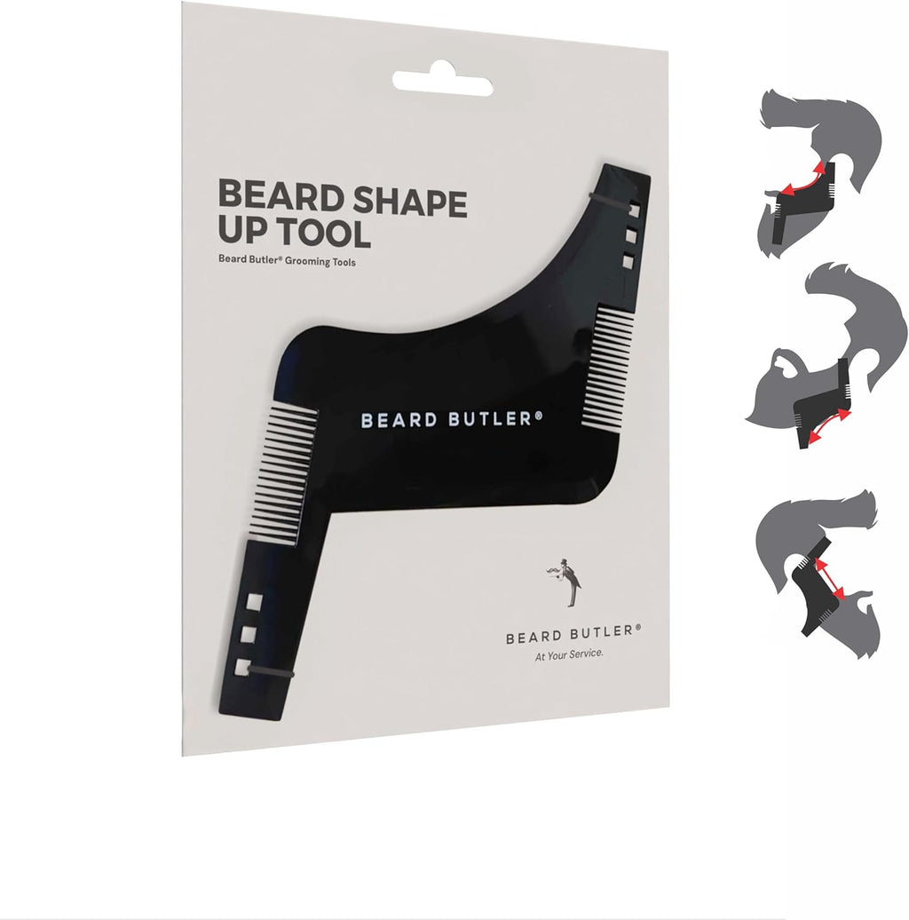 Beard Butler® ‘The Original’ Beard Shape Up Tool for Men – Precision Beard Template & Lineup Tool – Achieve Sharp Edges, Clean Lines & Perfect Symmetry – Shaping Guide for Jawline & Neckline