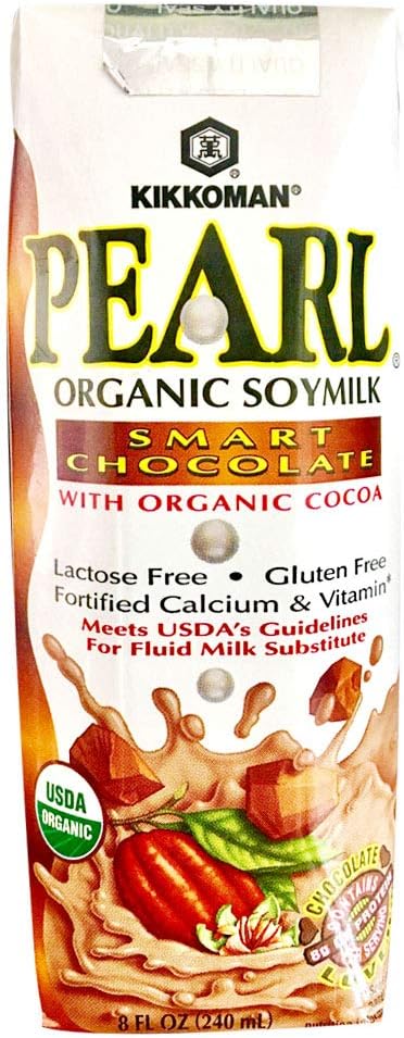 Kikkoman USA Organic Chocolate Soymilk, Dairy-Free & Low-Fat, 24 Pack of 8 fl oz, USDA Approved, Rich Creamy Flavor, Lactose-Free Alternative, Perfect for School Nutrition & Culinary Use