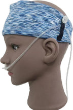 1Pcs Comfortable Holder Oxygen Nasal Cannula Intubation Guard Ear Protector Elastic Headband Adjustable Tubing Prevent Soreness Relieving Pain Hairband Portable Experience Secure Fit(Blue Stripes)