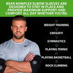 Bear KompleX Elbow Sleeves (Sold AS A Pair of 2) for Weightlifting, Powerlifting, Wrestling, Strongman, Bench Press, Athletic Performanceness, More. Compression Sleeves Come in 5mm Thickness Elbow Star XXXL